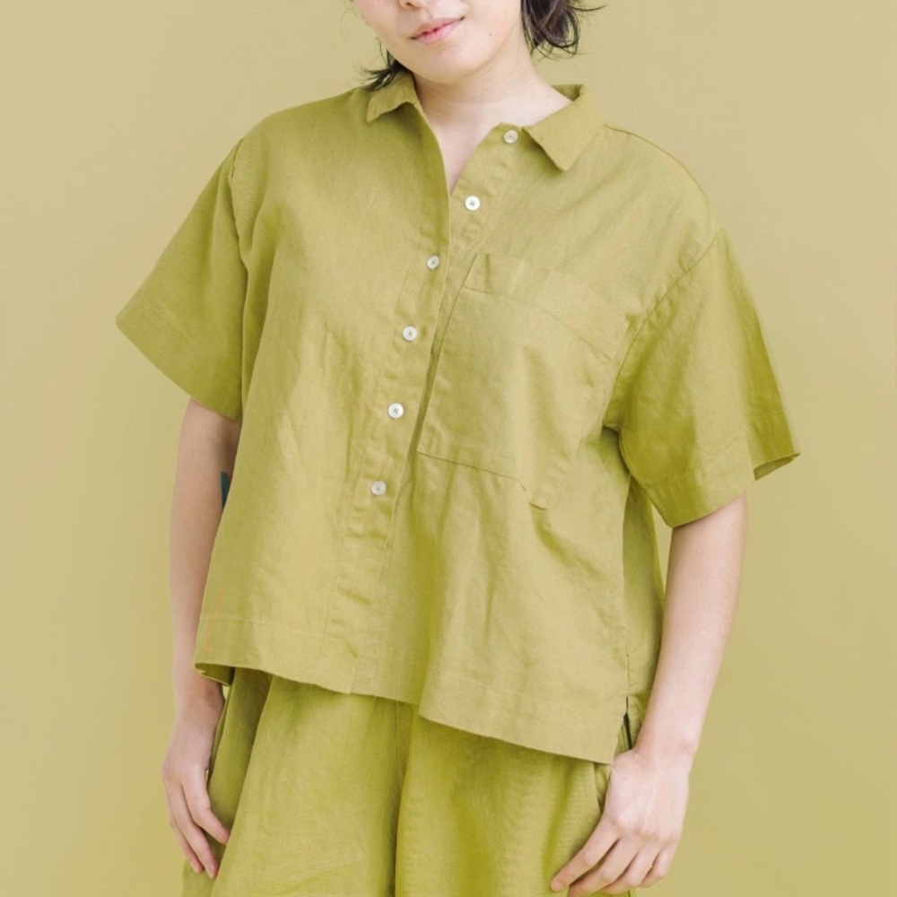 Nettle studios boxy collared top